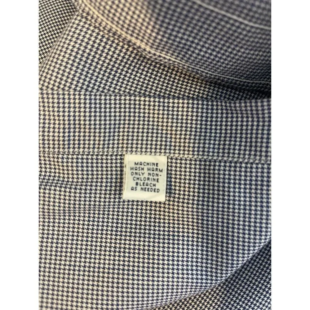 Ralph Lauren Men's 17-35 Navy White Check Cotton Yarmouth XL Button Down Classic